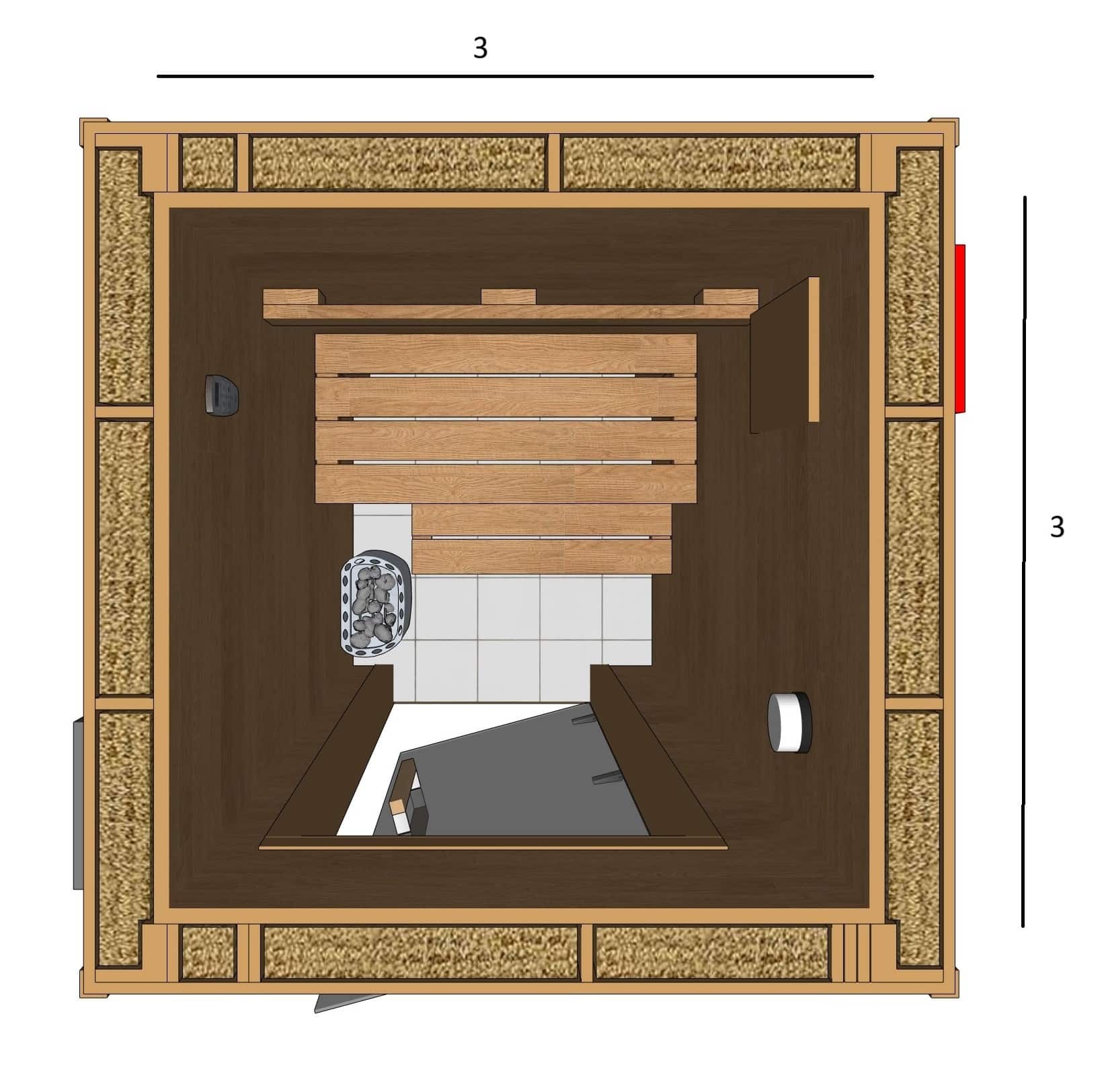 SAUNA 3X3X7 A2