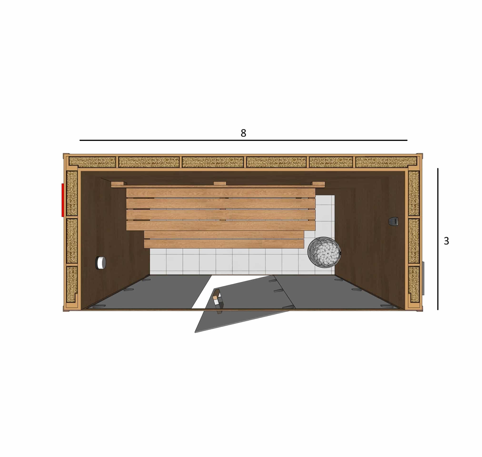 SAUNA 3X8X7 A2