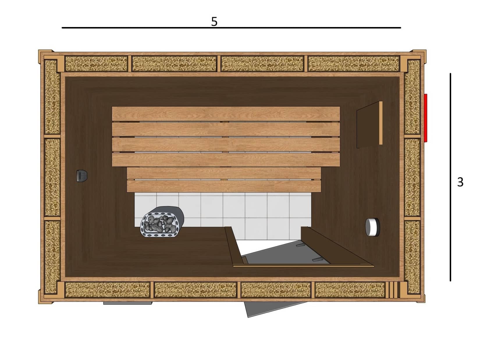 SAUNA 5X3X7 A2